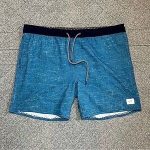 GLOBE Swim Trunks Board Shorts Mens Size 34 Blue Striped Drawstring